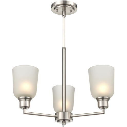 Amberle 3 Light 19.5 inch Brushed Nickel Chandelier Ceiling Light
